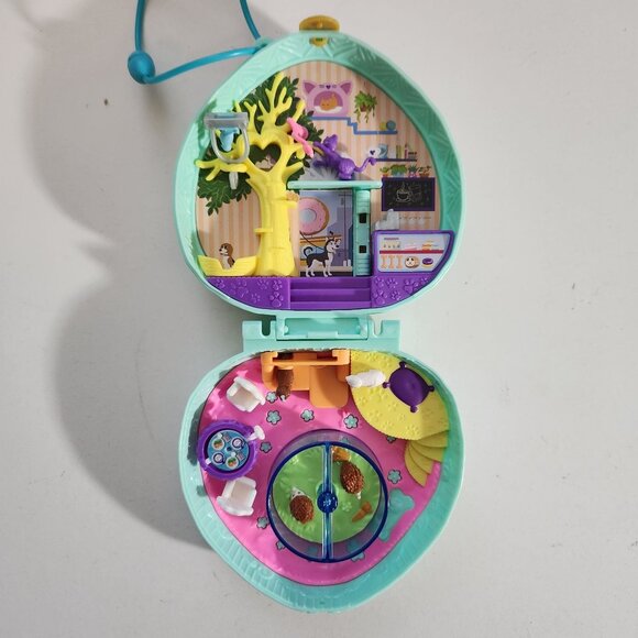 Polly Pocket Big World Hedgehog Cafe Incomplete 2020 Mattel Teal No Figures - Picture 2 of 10